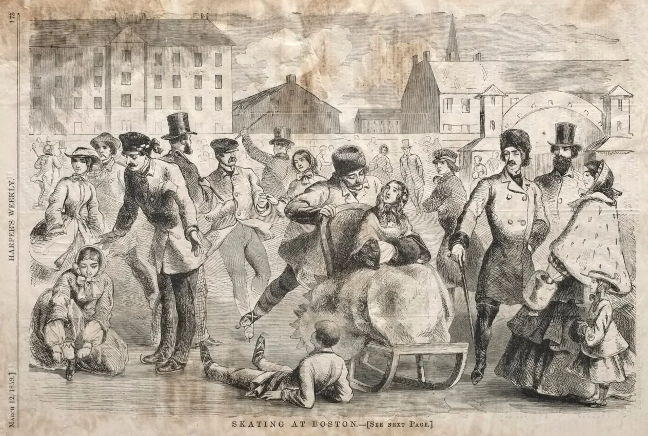 Skating at Boston, detail