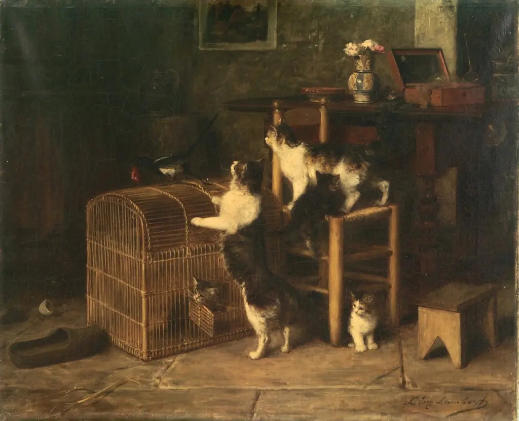 Invasion, by Eugène Lambert, oil, 1900