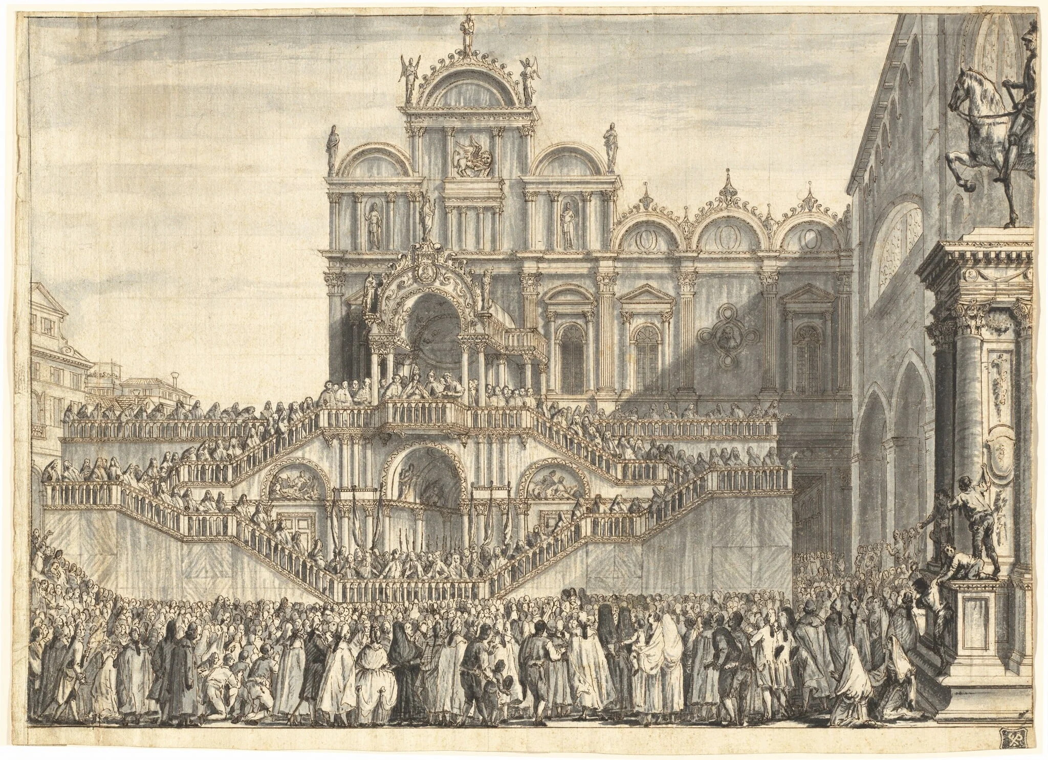 Campo San Zanipolo Decorated for the Visit of Pius VI, detail