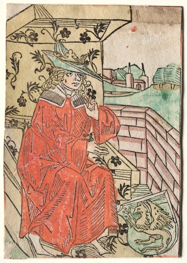 Hartlib's Alexander: Alexander Seated on Throne, detail