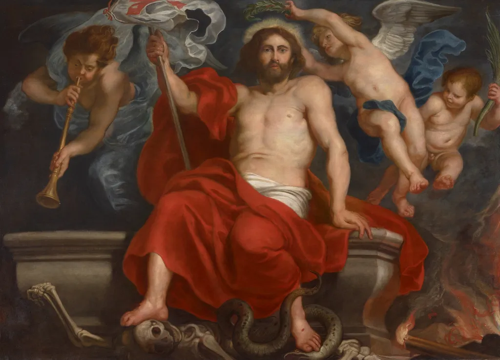 Christ triumphant over Sin, Death, and the Grave, by Peter Paul Rubens, oil, 1618