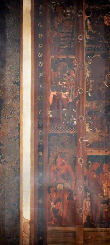 Copy of Painting inside the Caves of Ajanta (cave 6), detail