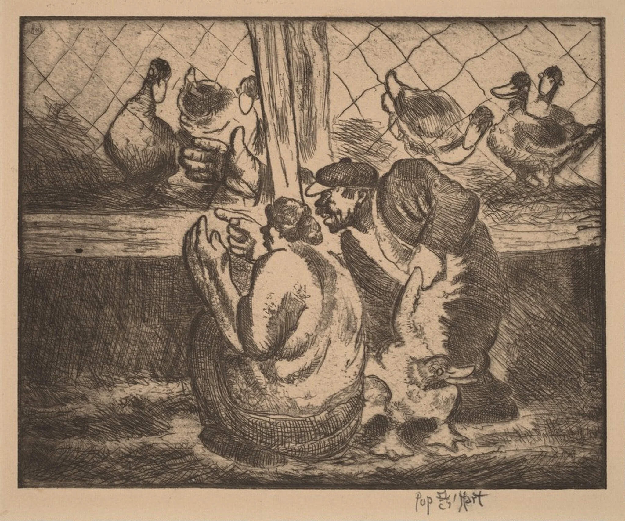Poultry Man (small plate), detail