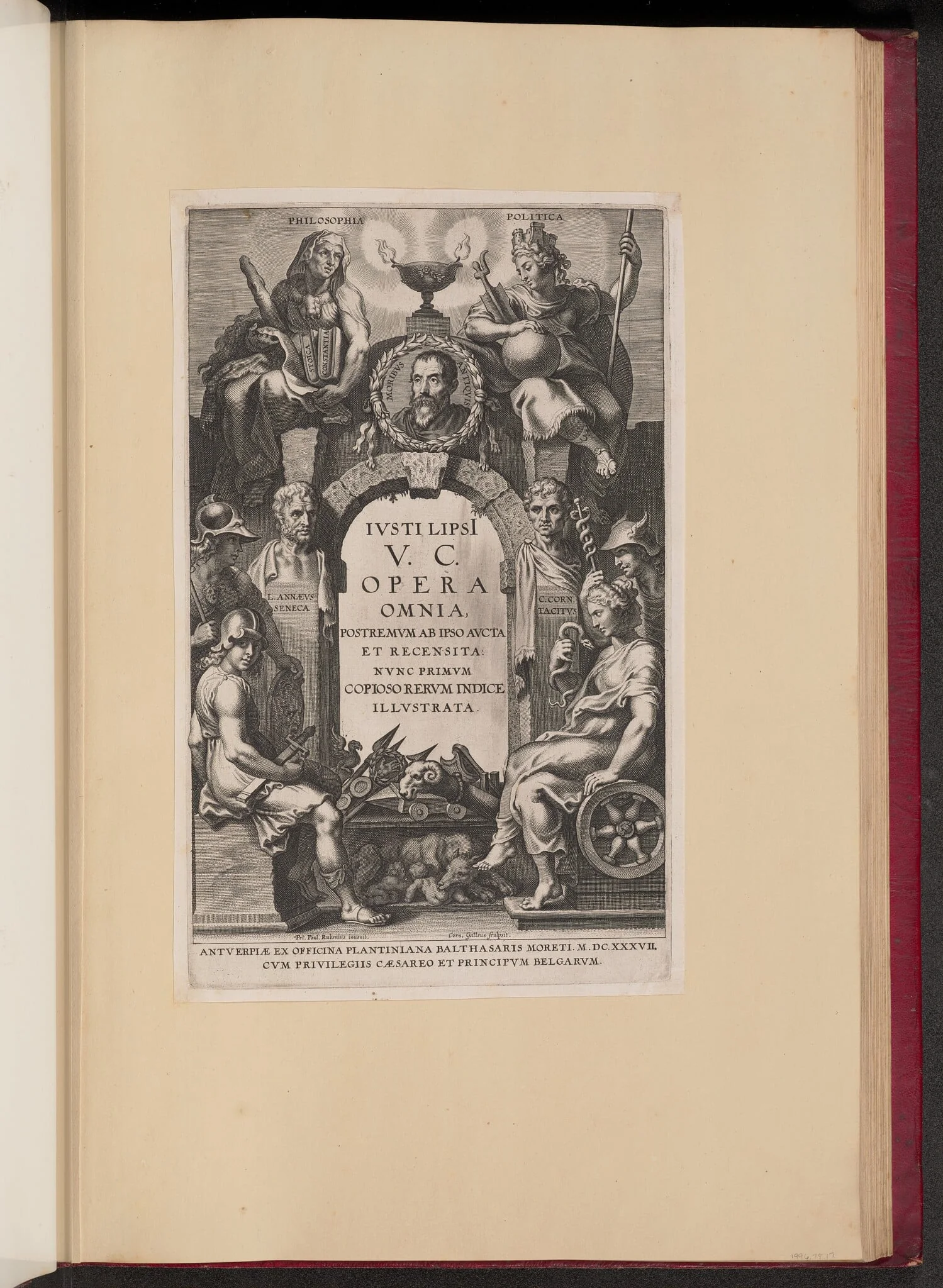 Title Page for Justus Lipsius, Opera Omnia, I, detail