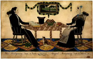 John and Abigail Montgomery, by Joseph H. Davis, ink, 1836
