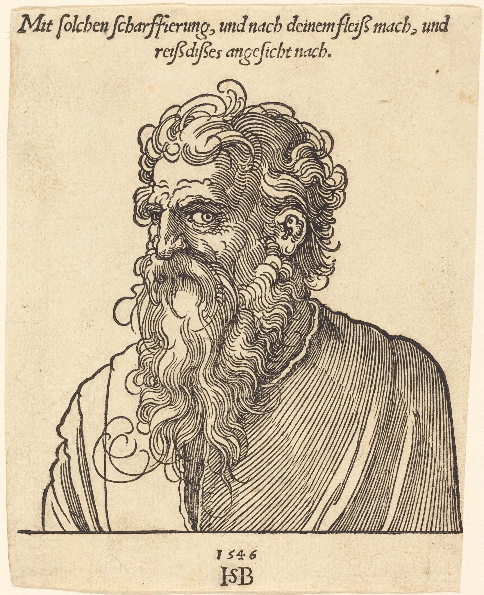 Bust of an Old Bearded Man, detail