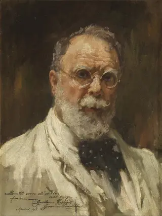 Autorretrato, by Francisco Pradilla y Ortiz, oil, 1917