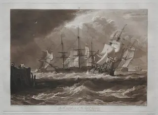 Liber Studiorum:  Ships in a Breeze, by Joseph Mallord William Turner, 1823