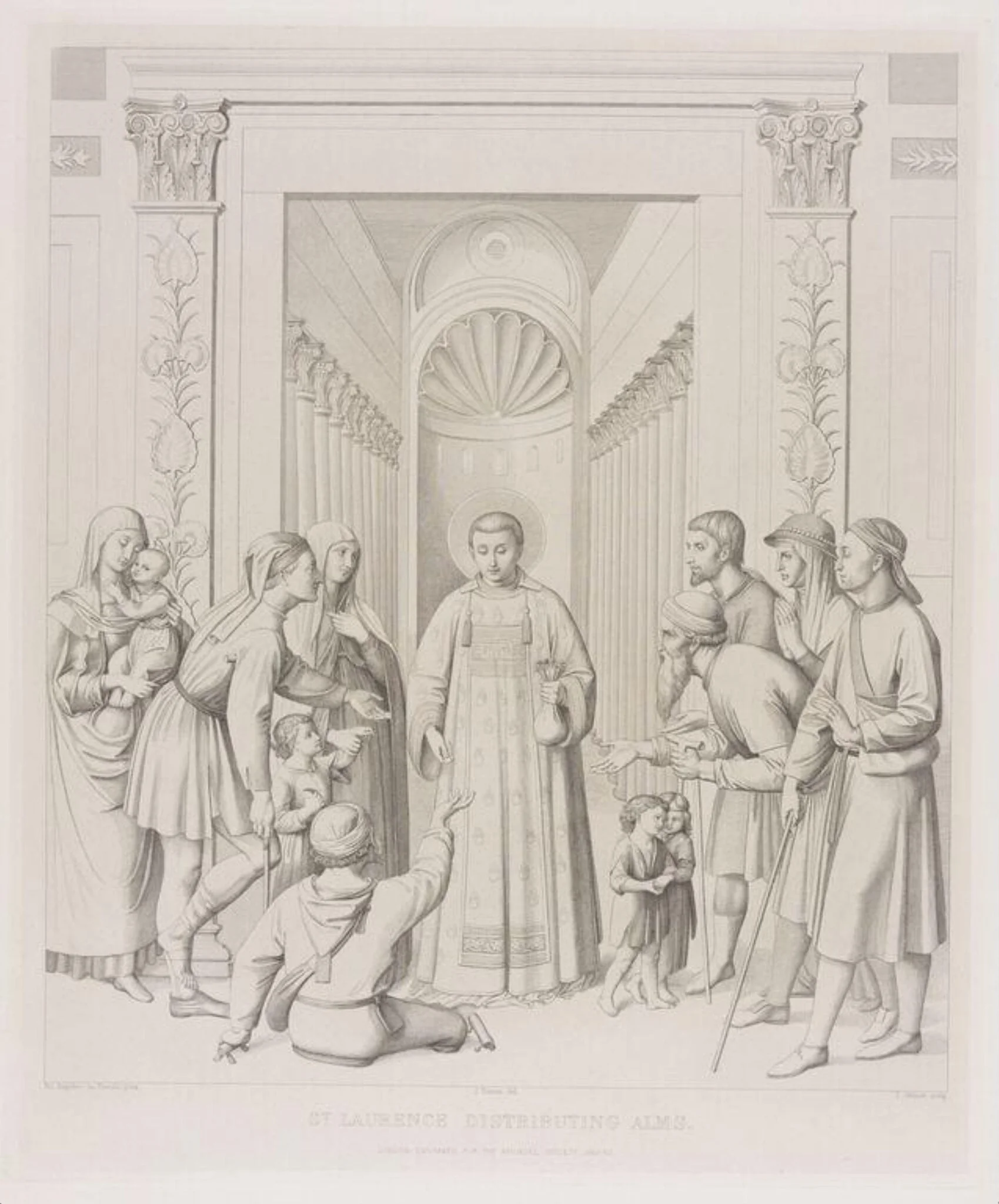 Arundel Society print, detail