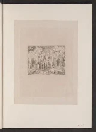 Job and His Family Restored to Prosperity, by William Blake, ink, 1825