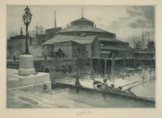 Castle Garden, by Charles Frederick William Mielatz, ink, 1892