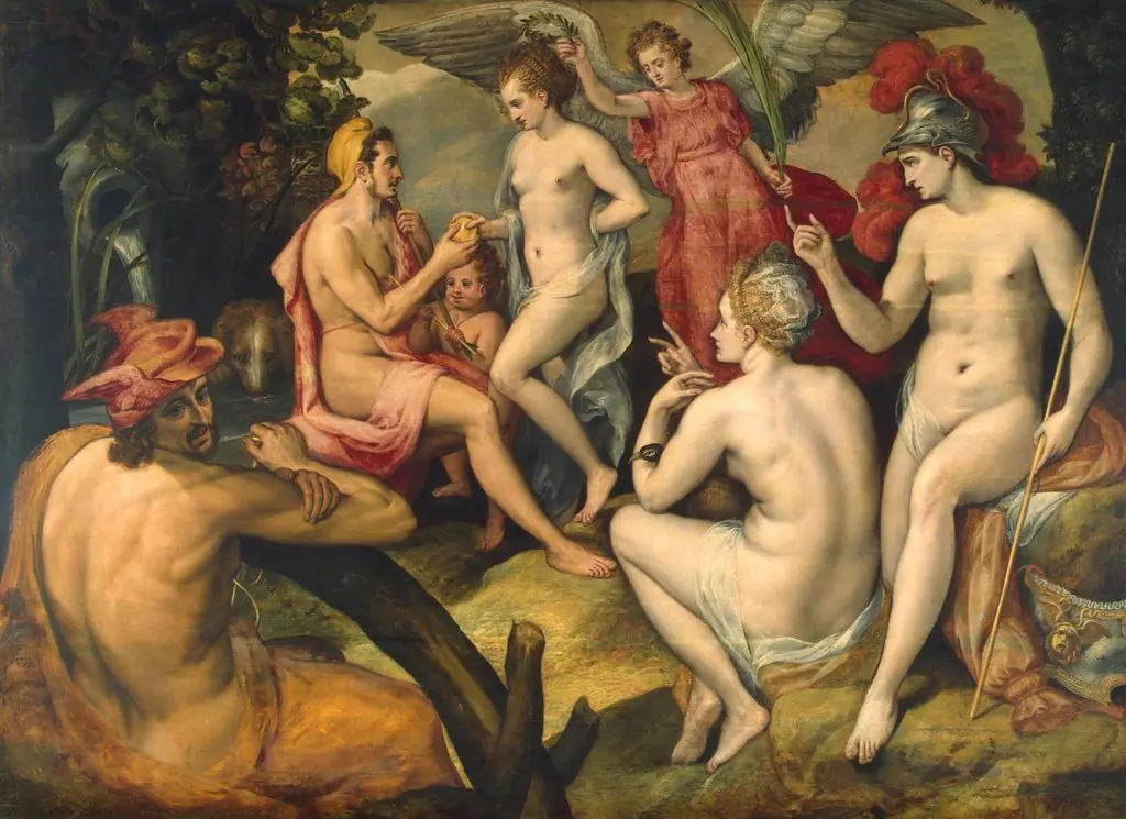 Paris's Judgement, by Frans Floris, oil, 1550