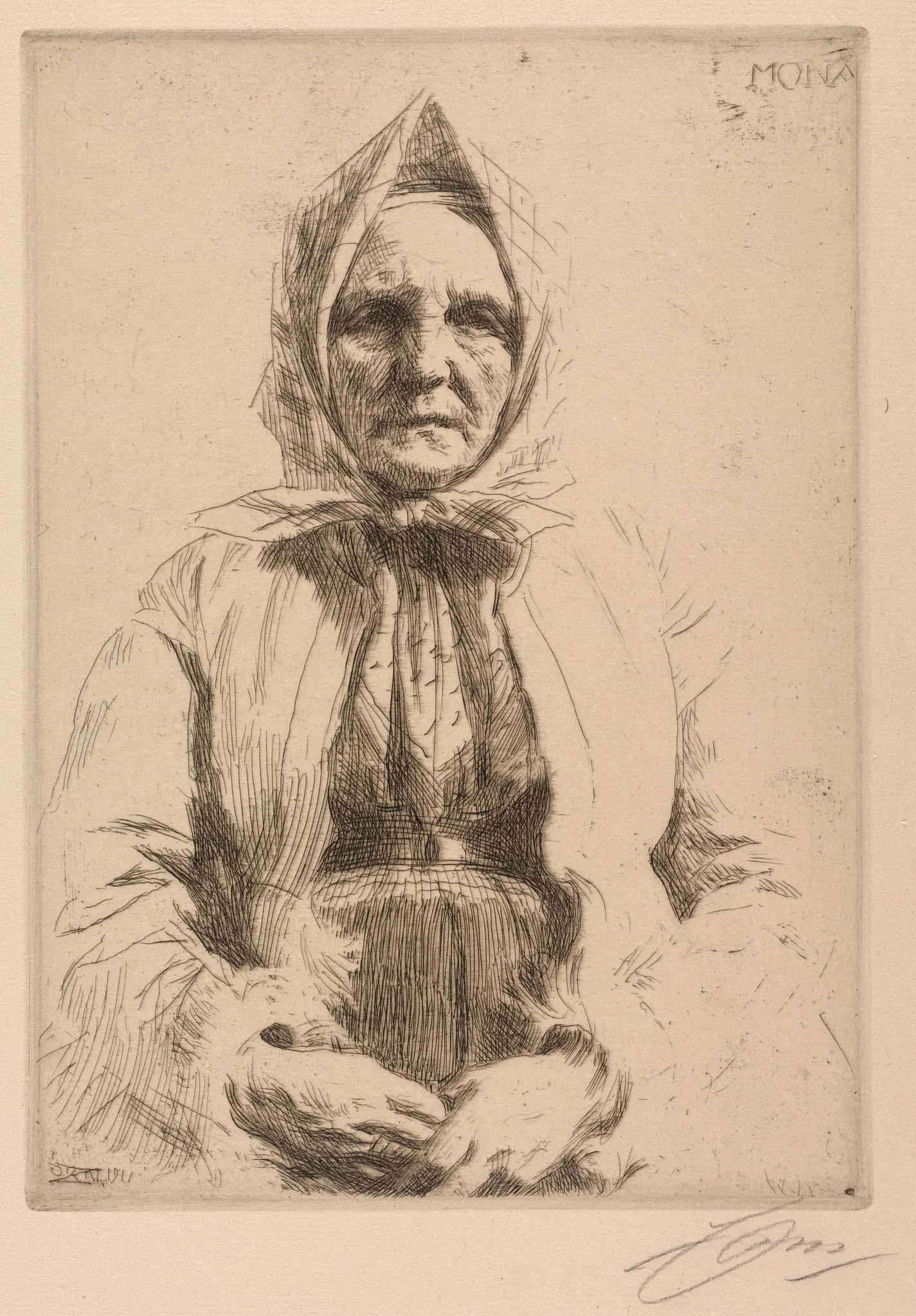 Mona, detail