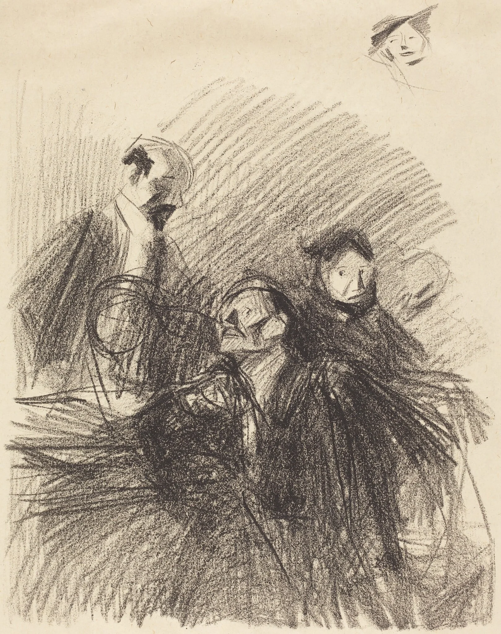 Scène d'audience (les deux avocats) (Scene of a Hearing (The Two Lawyers)), detail