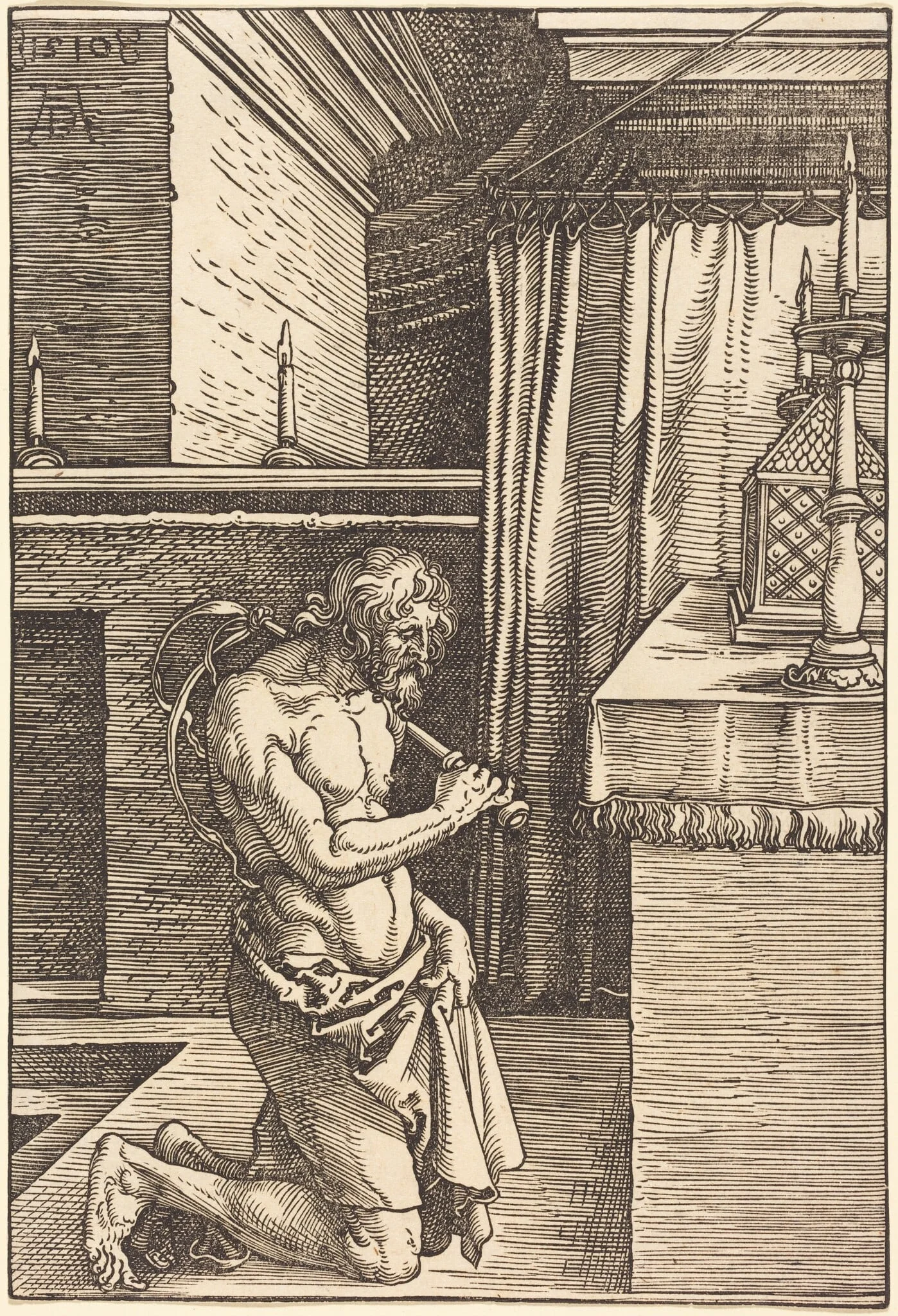 King David Doing Penance, detail