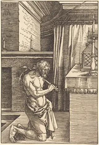 King David Doing Penance, by Albrecht Dürer, ink, 1510