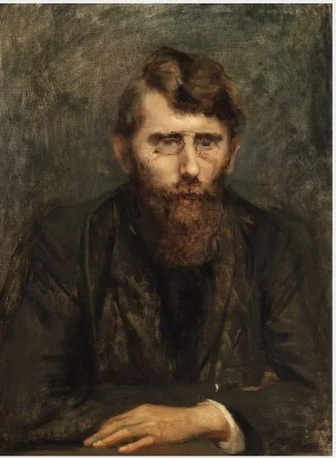 Portrait of George W. Russell (AE) (1867-1935), Poet, Artist and Economist, detail