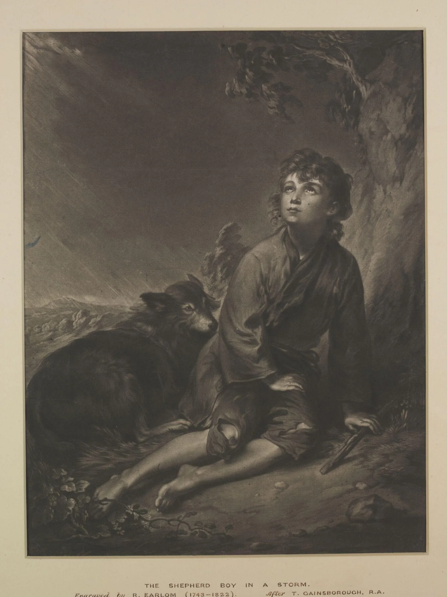 Shepherd boy in a storm, detail