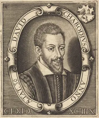 David Chabodius, by Léonard Gaultier, ink, 1601