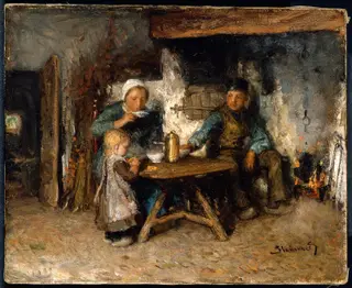 Cottage Interior, by Bernard Blommers, oil, 1889