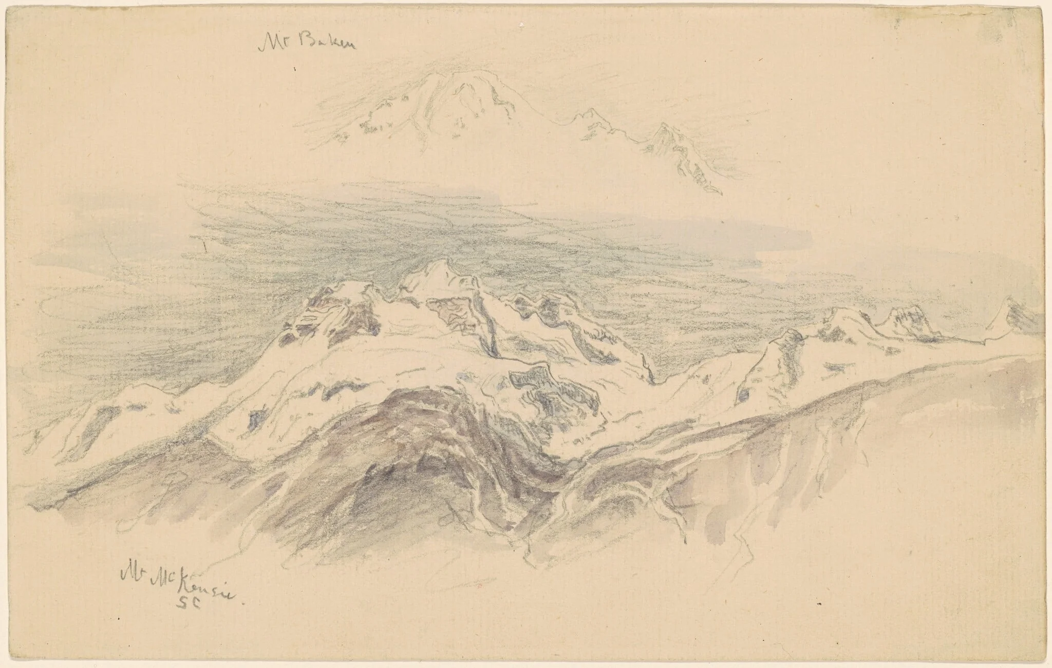 Mt. Baker and Mt. McKensie [recto], detail