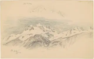 Mt. Baker and Mt. McKensie [recto], by Samuel Colman, graphite, 1894