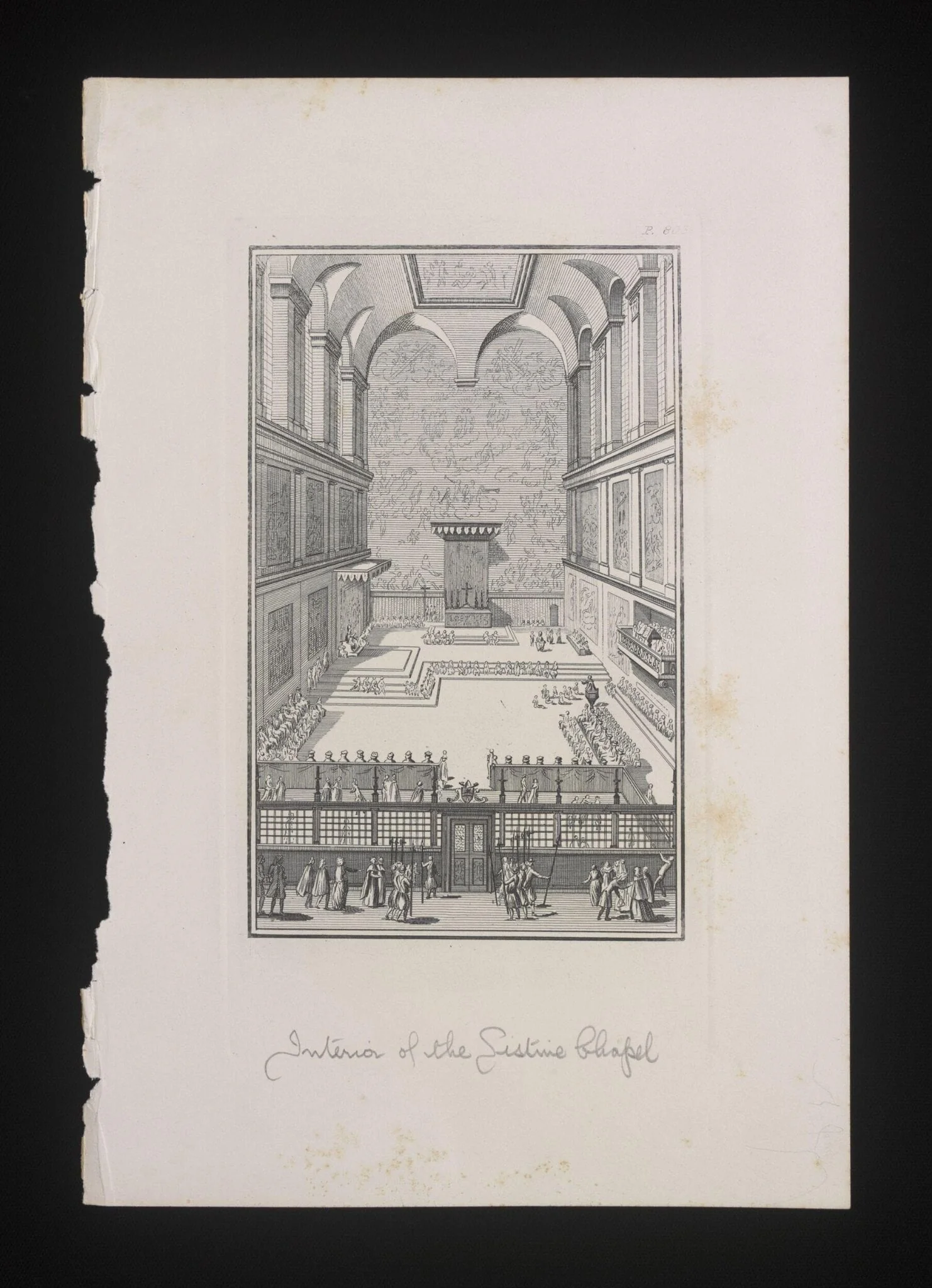 Interior of the Sistene Chapel, detail