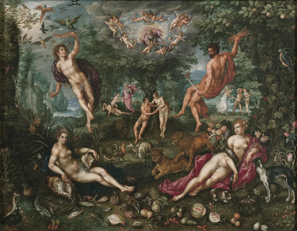 Paradise with the Four Elements, by Denis van Alsloot, oil, 1606