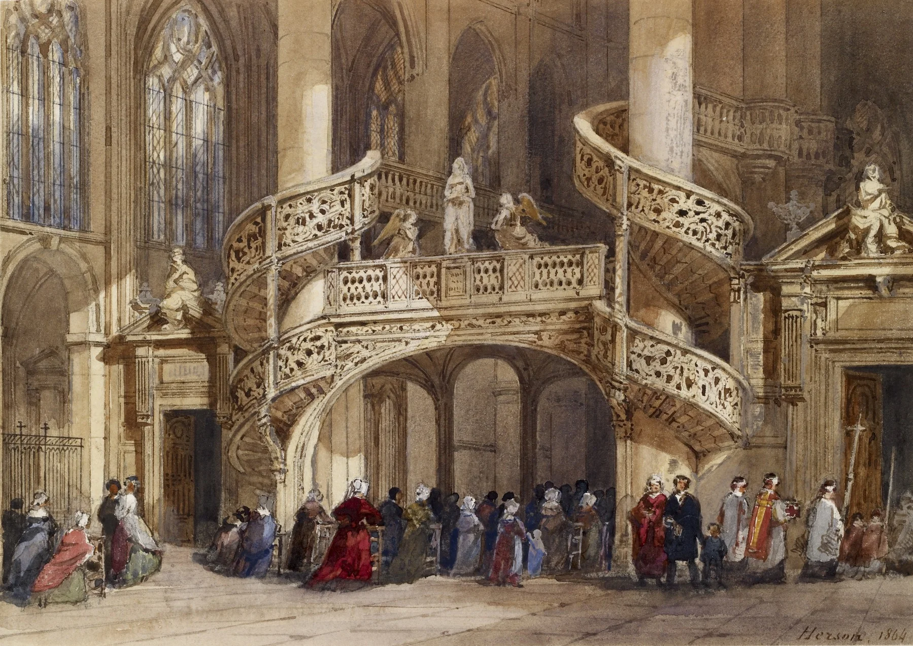 Intérieur de l'église Saint Étienne du Mont, detail