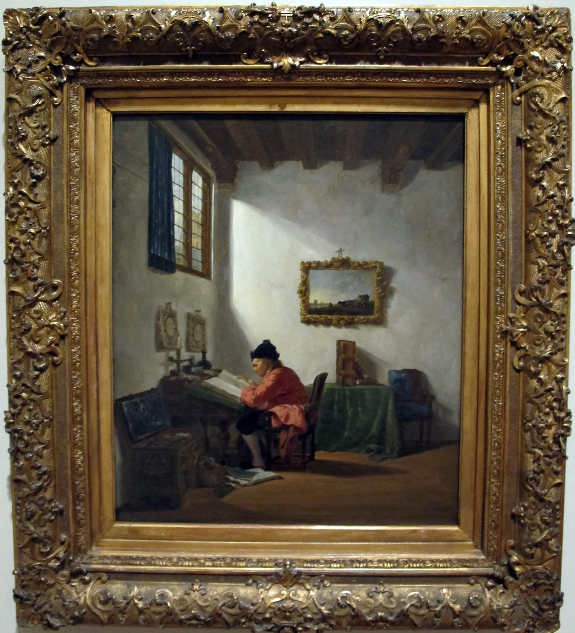 Man at a Desk, detail