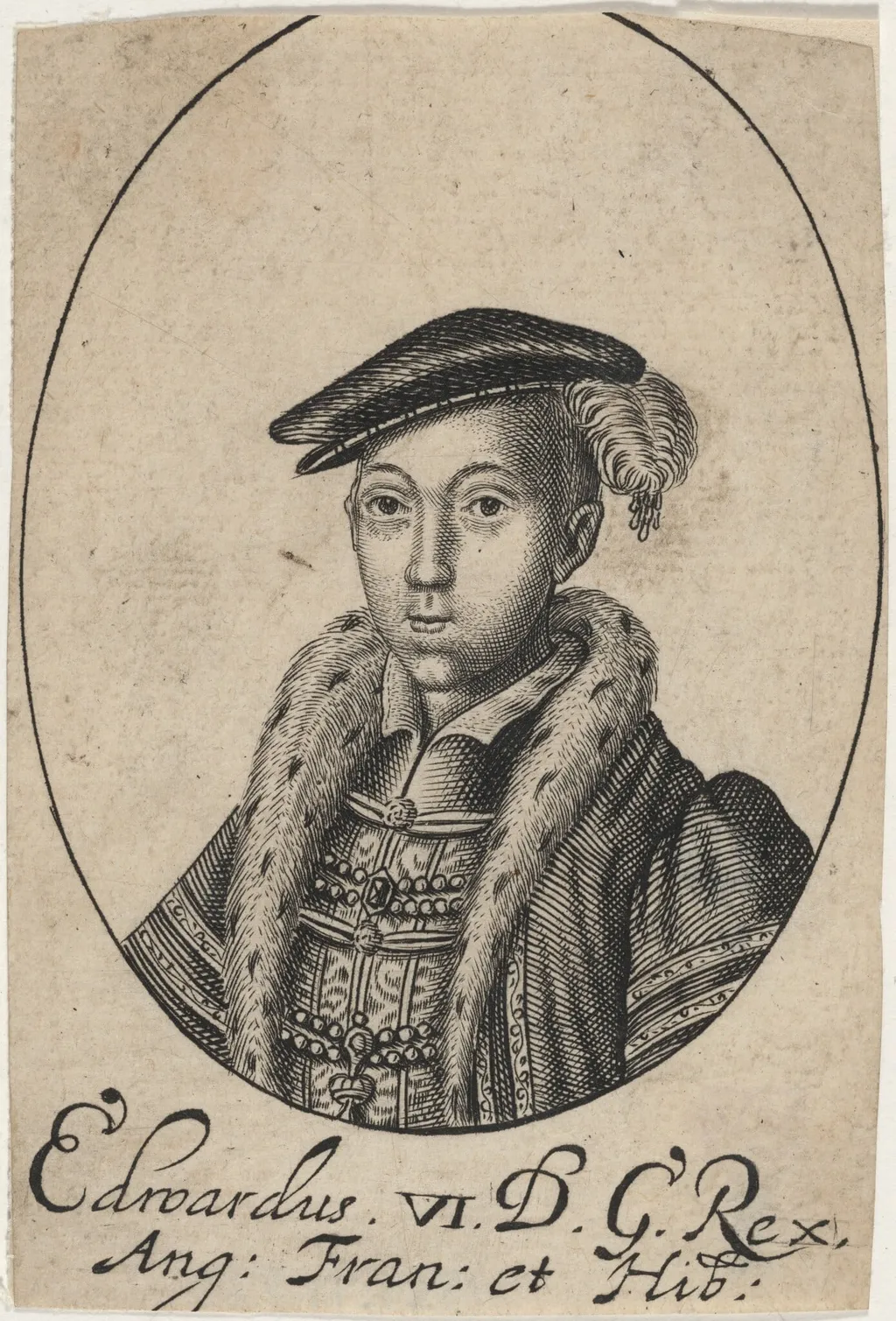 Edward VI, by William Faithorne, ink, 1633