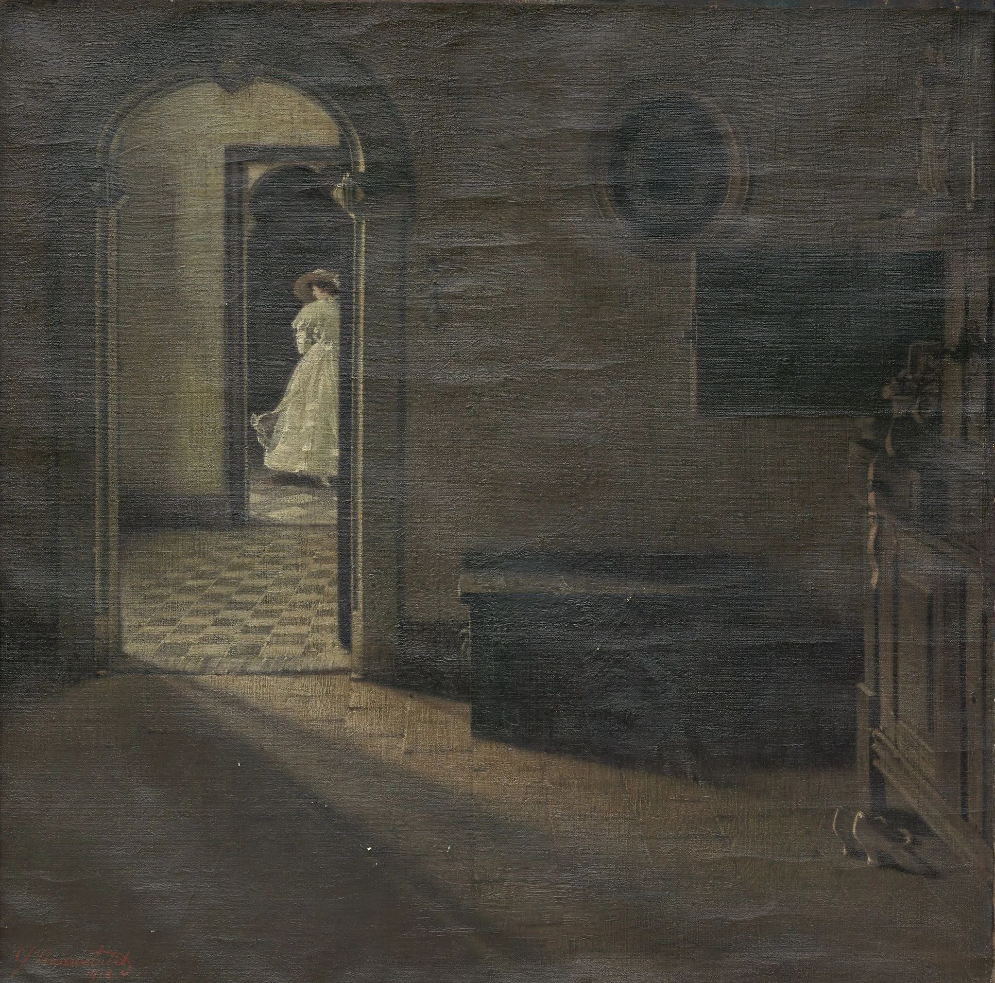 Interior with a Lady, detail