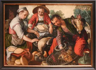 Poultry market, by Joachim Beuckelaer, oil, 1564