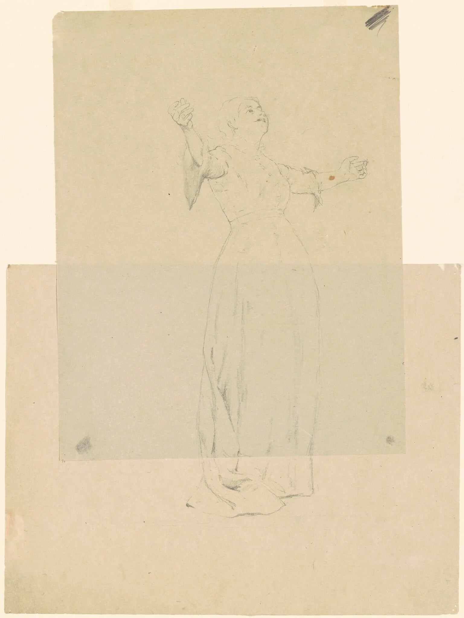 Woman with Outstretched Arms, detail