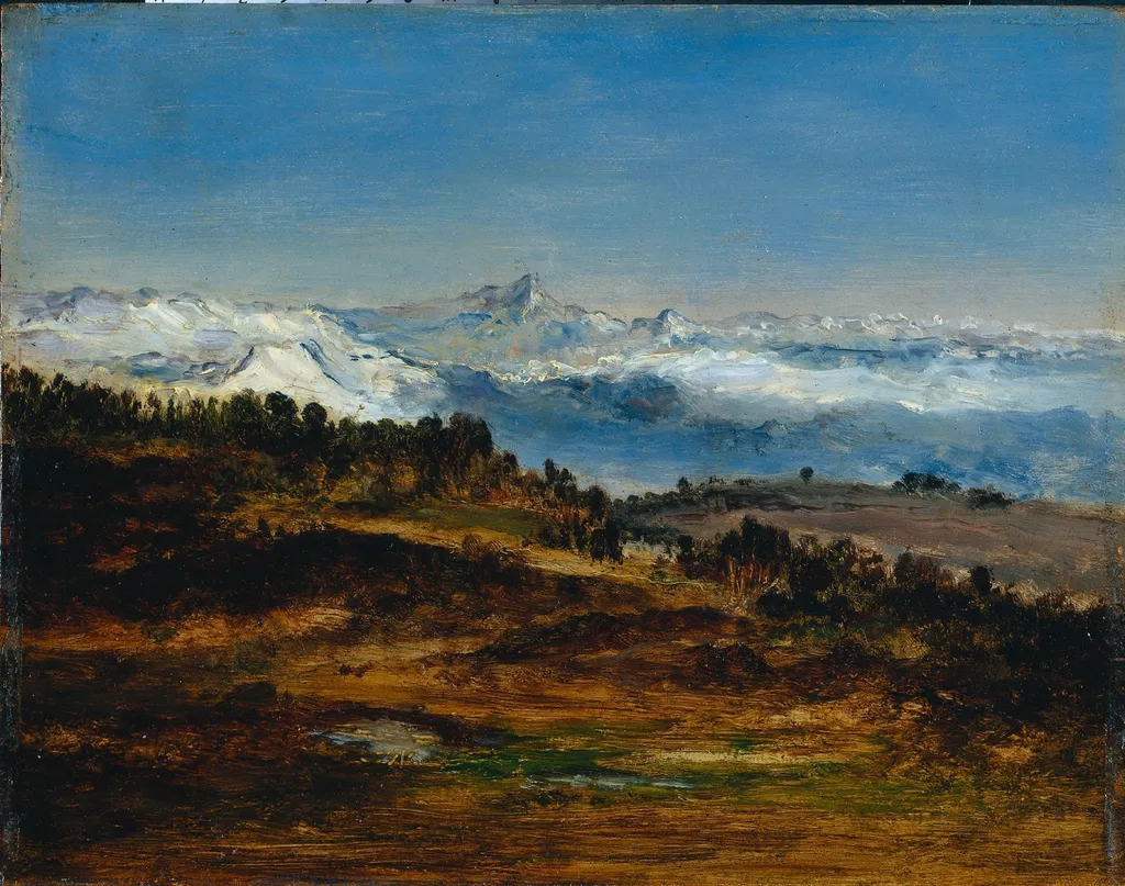 The Pyrenees, the Peak of the Midi de Bigorre, by Narcisse Virgilio Díaz, unspecified, 1872