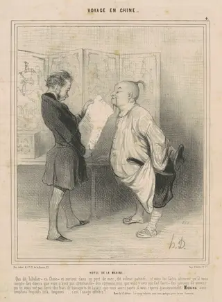 Hotel de la Marine, by Honoré Daumier, ink, 1844