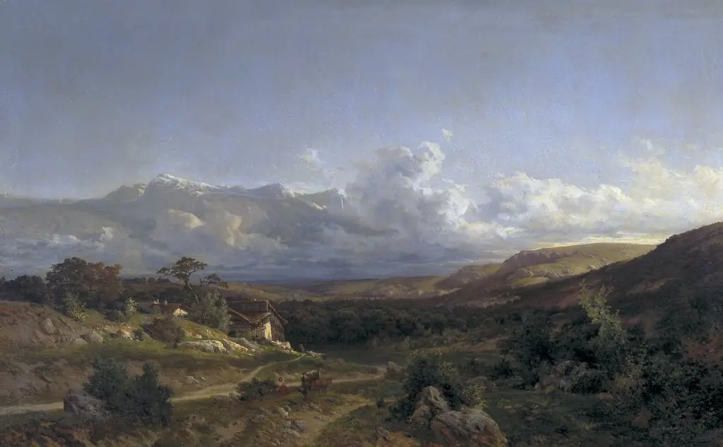 Landscape in the Dauphinoise, by Carlos de Haes, oil, 1864