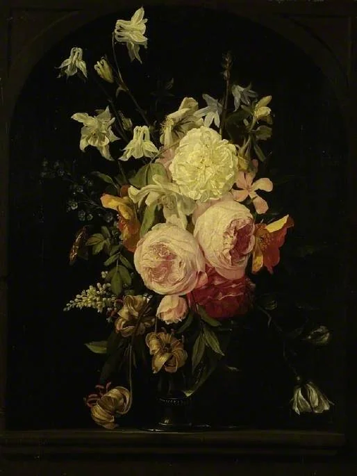 A vase of flowers, detail