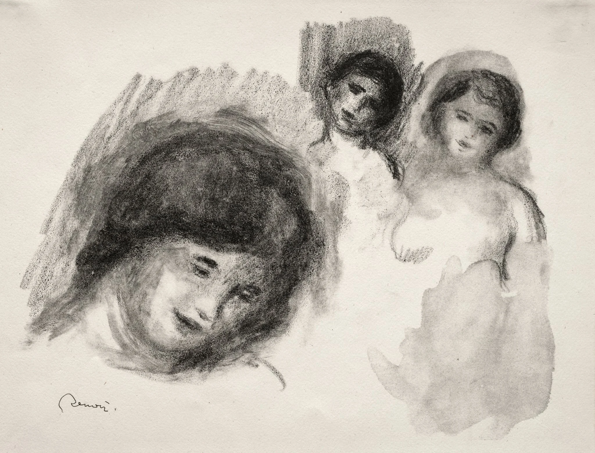 Stone with Three Sketches, detail