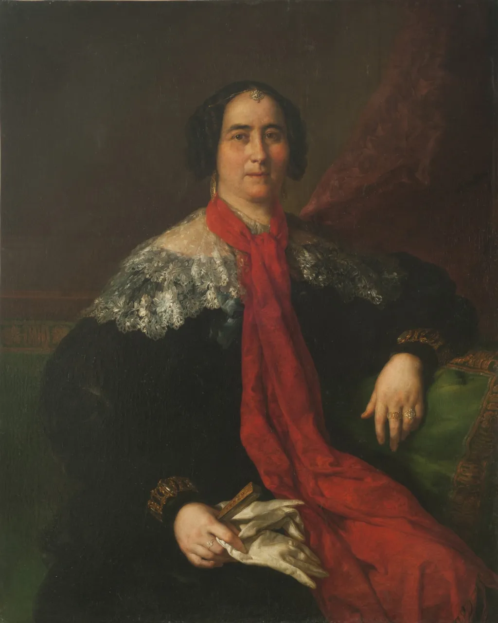 Spanish lady, by Vicente López Portaña, oil, 1850