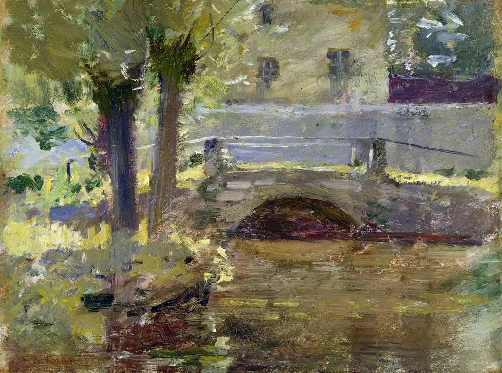 The Bridge at Giverny, by Theodore Robinson, oil, 1896