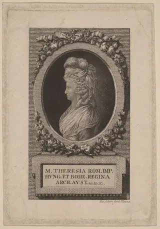 Marie-Thérèse, Holy Roman Empress, by Jacob Adam, ink, 1780