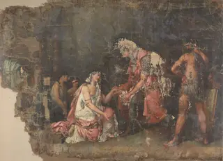Sophonisbe kneeling before Masinissa, King of Numidia, by Benjamin Wolff, unspecified, 1820