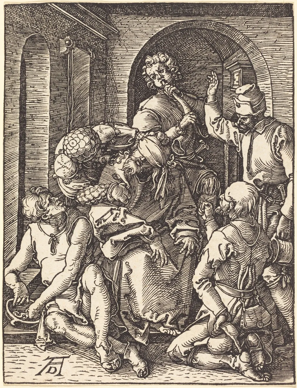 The Mocking of Christ, by Albrecht Dürer, ink, 1510