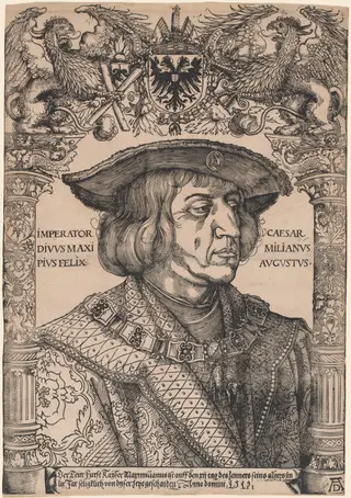 Emperor Maximilian I, by Weiditz, II, Hans, ink, 1519