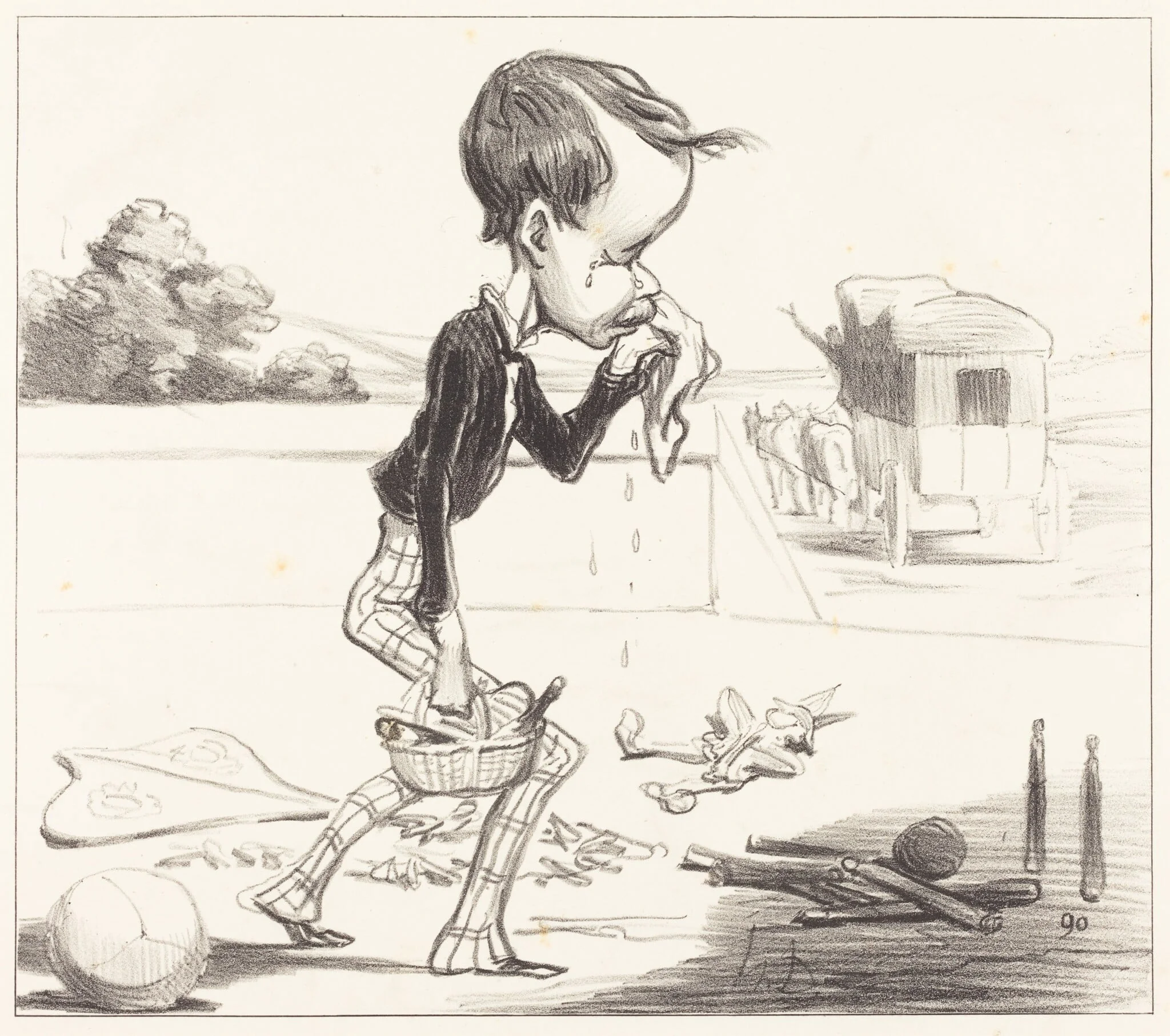 Le Jeune Estancelin est obligé de rentrer en classe!, detail