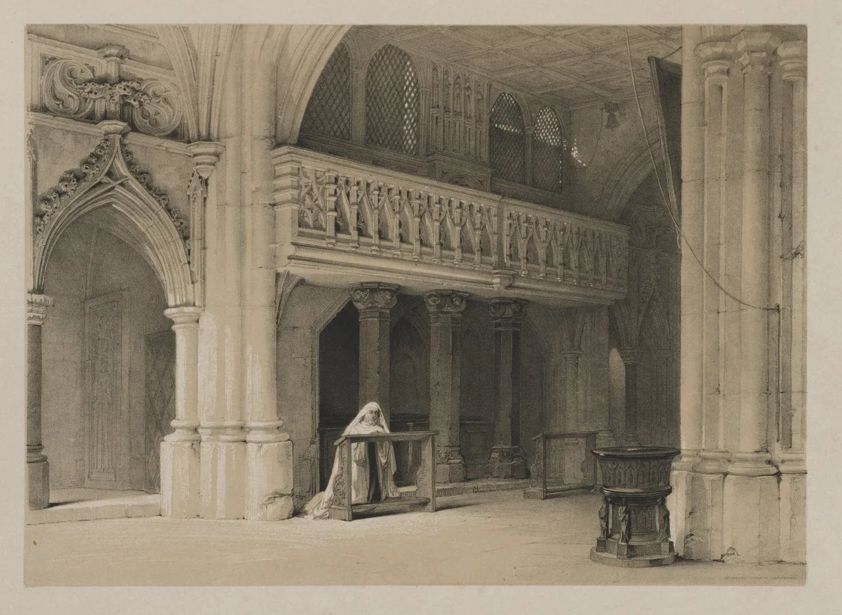 Sketches in Belgium and Germany, Volume I: Nönnberg Convent, Salzburg, detail