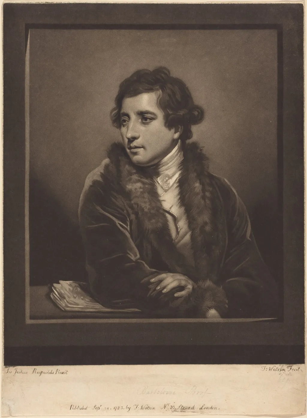 Francesco Bartolozzi, by Thomas Watson, ink, 1785