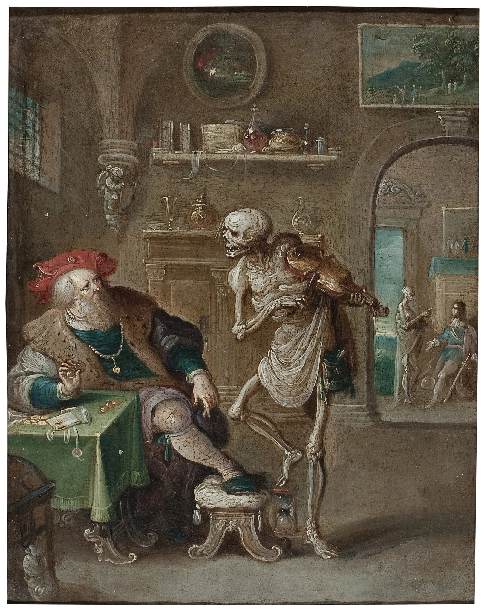 Der Reiche und der Tod, detail