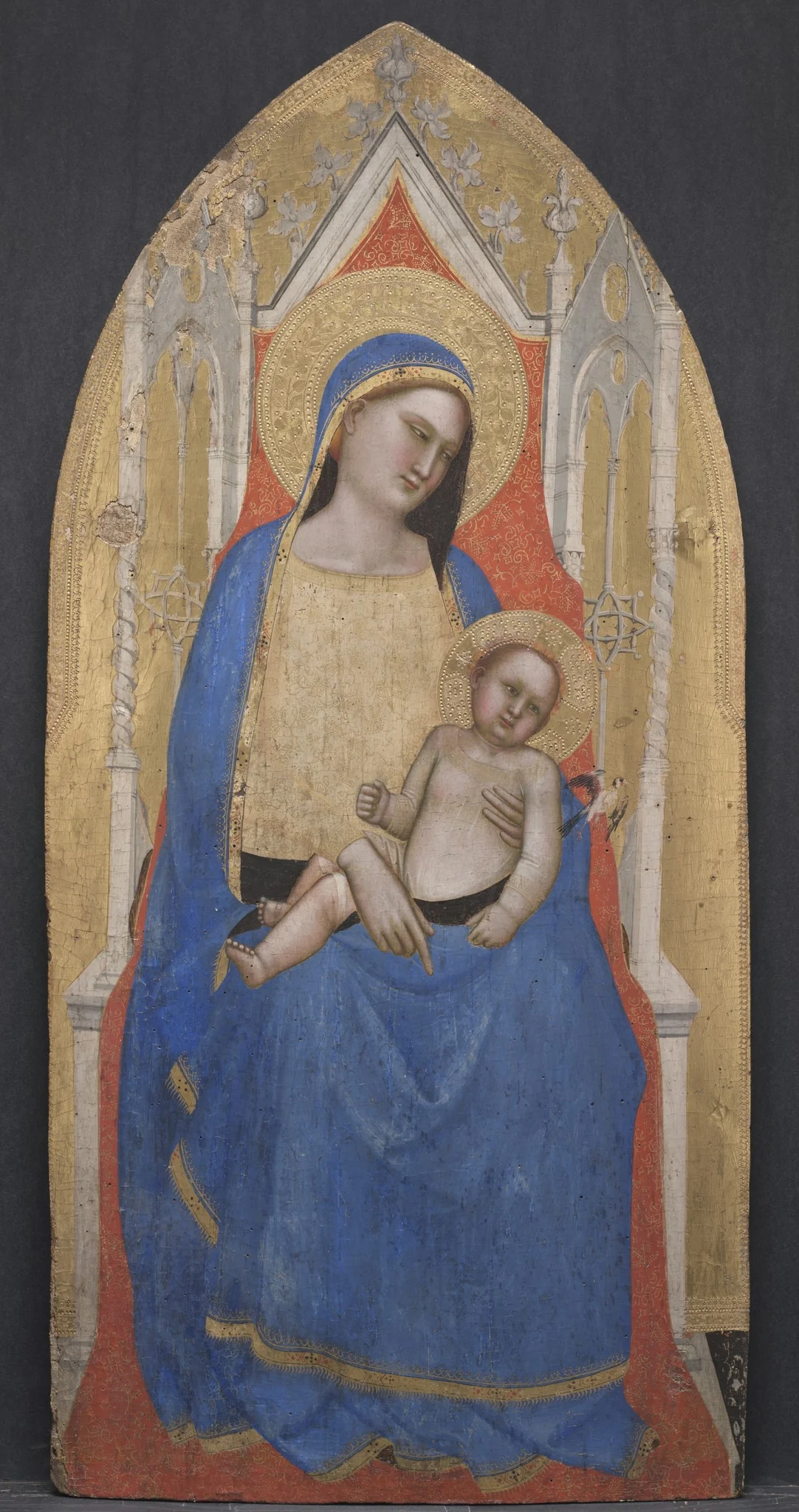 Madonna and Child Enthroned, detail